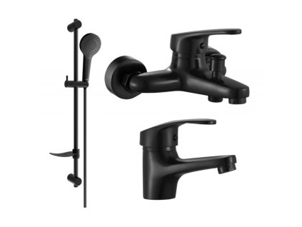 Mexen Erica DF05 sprchová súprava, čierna - 746403DF05-70