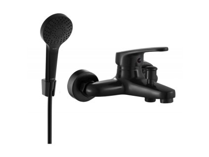 Mexen Erica R05 vaňová batéria so sprchovou súpravou, čierna - 74643R05-70