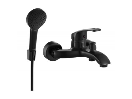 Mexen Fabia R05 vaňová batéria so sprchovou súpravou, čierna - 74653R05-70
