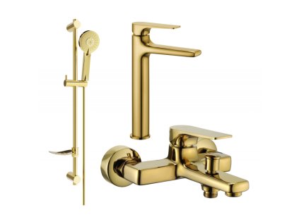 Kúpeľňová súprava Mexen Lynx DF40, zlatá - 745913DF40-50