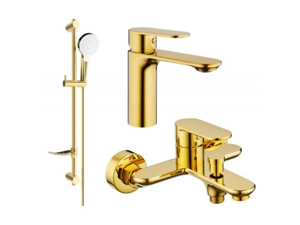 Kúpeľňová súprava Mexen Milo DF05, zlatá - 71303DF05-50