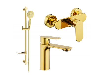 Mexen Milo DF40 sprchová súprava, zlatá - 71304DF40-50