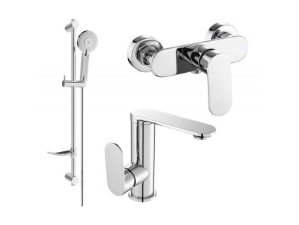 Mexen Milo DF40 sprchová súprava, chróm - 713054DF40-00