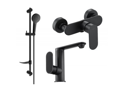 Mexen Milo DF05 sprchová súprava, čierna - 713054DF05-70