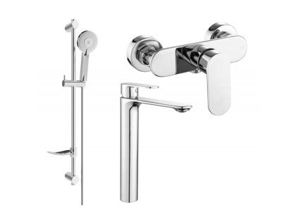 Mexen Milo DF40 sprchová súprava, chróm - 71314DF40-00