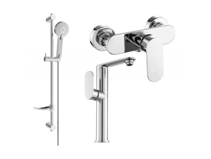 Mexen Milo DF40 sprchová súprava, chróm - 713154DF40-00