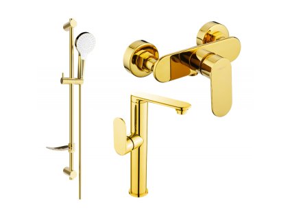 Mexen Milo DF05 sprchová súprava, zlatá - 713154DF05-50