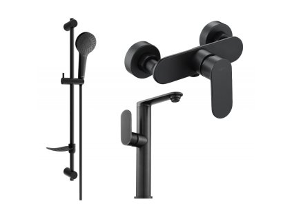 Mexen Milo DF05 sprchová súprava, čierna - 713154DF05-70