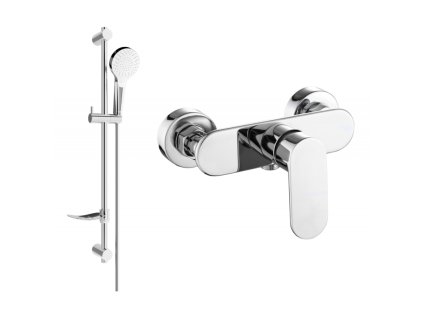 Mexen Milo DF05 sprchová batéria so sprchovou sadou, chróm - 7134R05-00