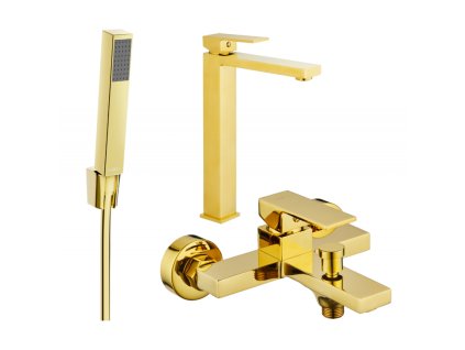 Kúpeľňová súprava Mexen Uno R77, zlatá - 71413R77-50