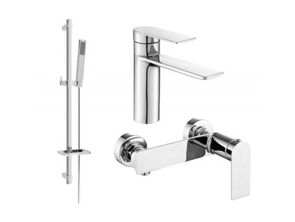 Mexen Zero DQ02 sprchová súprava, chróm - 71104DQ02-00