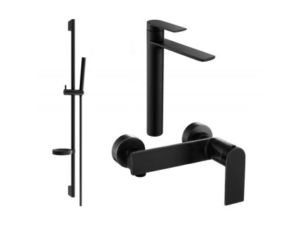 Mexen Zero DS70 sprchová súprava, čierna - 71114DS70-70