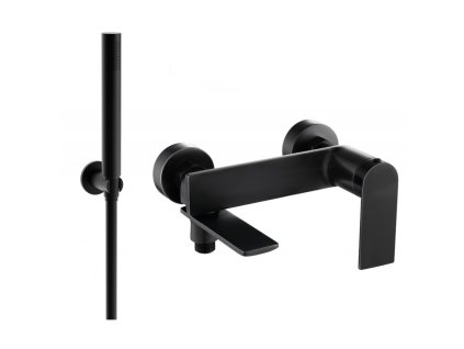 Mexen Zero R70 vaňová batéria so sprchovou súpravou, čierna - 7113R70-70