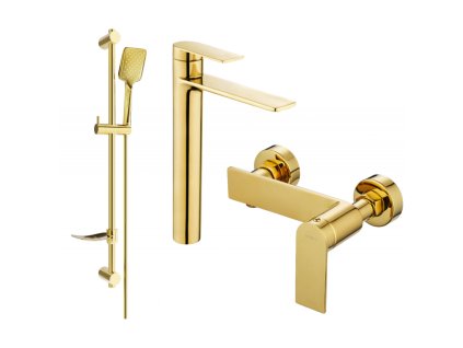 Mexen Zero DF62 sprchová súprava, zlatá - 71114DF62-50