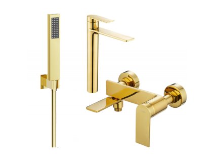 Kúpeľňová súprava Mexen Zero R02, zlatá - 71113R02-50
