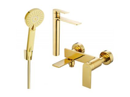 Kúpeľňová súprava Mexen Zero R40, zlatá - 71113R40-50