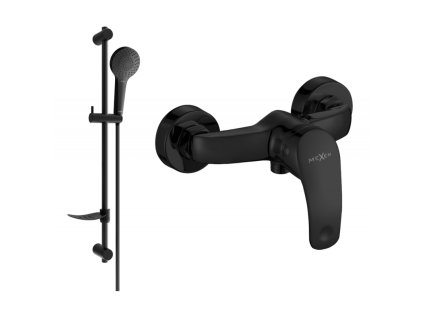 Mexen Fabia DF05 sprchová batéria so sprchovou sadou, čierna - 74654DF05-70