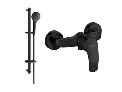 Mexen Fabia DB05 sprchová batéria so sprchovou sadou, čierna - 74654DB05-70