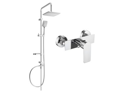 Mexen Sven sprchový set s dažďovou sprchou a sprchovou batériou Alfa, chróm - 745740262-00