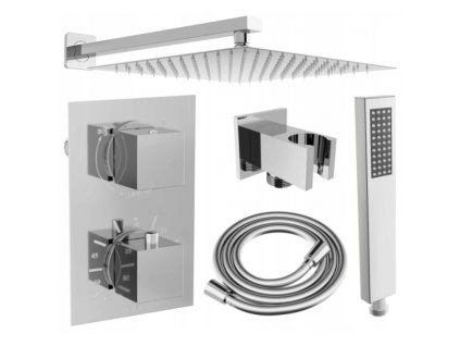 Mexen Cube DR02 podomietková sprchová súprava s dažďovou sprchou 25 cm, chróm - 77502DR0225-00