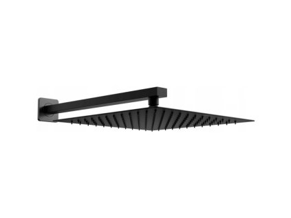Mexen Slim sprchová hlavica - tropický dážď 25 x 25 cm so sprchovým ramenom, čierna - 79125112-70