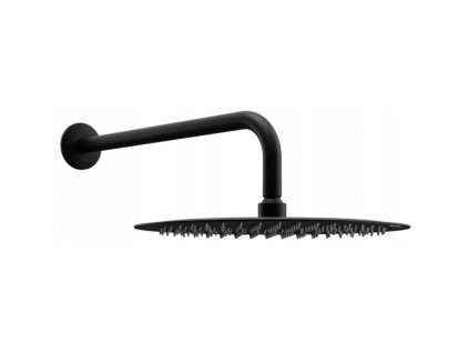 Mexen Slim sprchová hlavica - tropický dážď 25 cm so sprchovým ramenom, čierna - 79225211-70