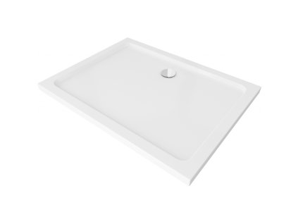 Mexen Flat sprchová vanička obdĺžniková slim 100 x 70 cm, biela, sifón - 40107010