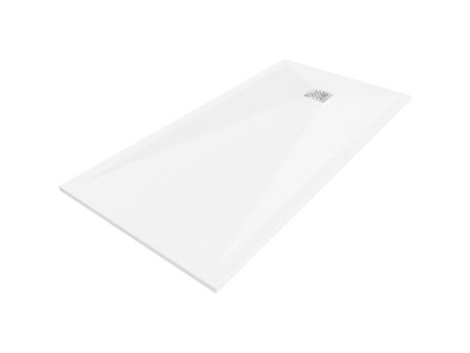 Kompozitná obdĺžniková sprchová vanička Mexen Stone+ 160 x 70 cm, biela - 44107016