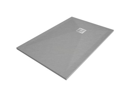 Mexen Stone+ sprchová vanička obdĺžniková z minerálneho kompozitu 130 x 90 cm, sivý betón - 44619013