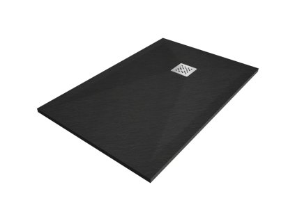 Mexen Stone+ sprchová vanička obdĺžniková z minerálneho kompozitu 100 x 90 cm, čierna- 44709010