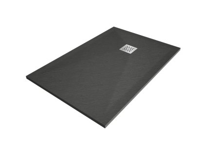 Mexen Stone+ sprchová vanička obdĺžniková z minerálneho kompozitu 130 x 90 cm, antracit - 44719013