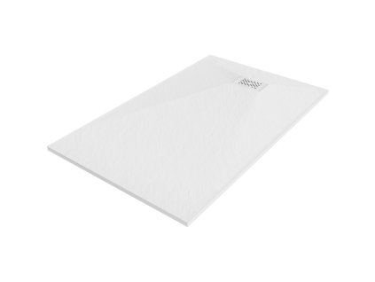 Obdĺžniková sprchová vanička Mexen Hugo SMC 150 x 80 cm, biela, biela fasáda - 42108015-W