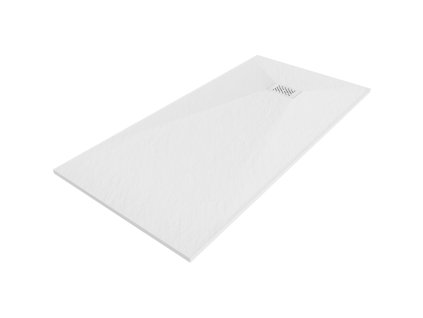 Mexen Hugo obdĺžniková sprchová vanička SMC 180 x 90 cm, biela, biela mriežka - 42109018-W