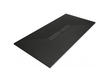 Mexen Toro obdĺžniková sprchová vanička SMC 150 x 80 cm, čierna, čierna mriežka - 43708015-B