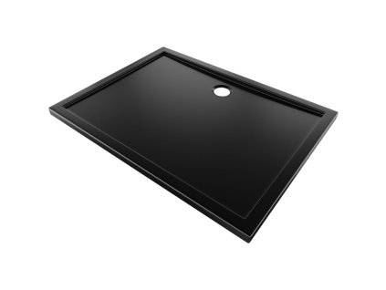 Mexen Flow slim obdĺžniková sprchová vanička 100 x 95 cm, matná čierna - 46R709510