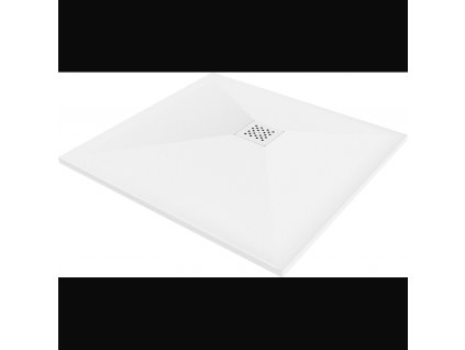 Kompozitná sprchová vanička Mexen Stone+, štvorcová, 70 x 70 cm, biela, biely obklad - 44107070-W