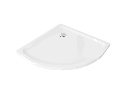 Mexen Flat sprchová vanička štvrťkruhová slim 90 x 90 cm, biela, sifón - 41109090