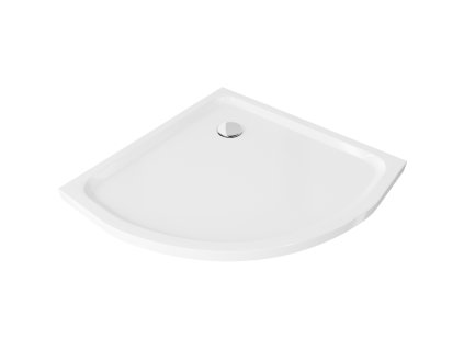 Mexen Flat sprchová vanička štvrťkruhová slim 100 x 100 cm, biela, sifón - 41101010
