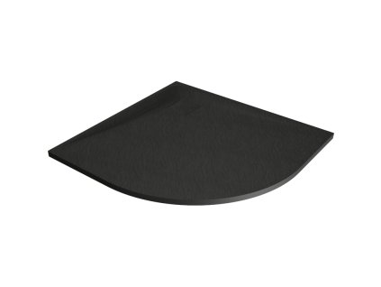 Polkruhová sprchová vanička Mexen Bert SMC 80 x 80 cm, čierna - 4KR708080