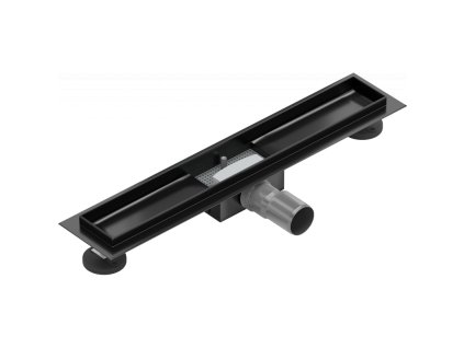 Mexen Flat sprchový žľab bez krytu 60 cm, čierny - 1715060