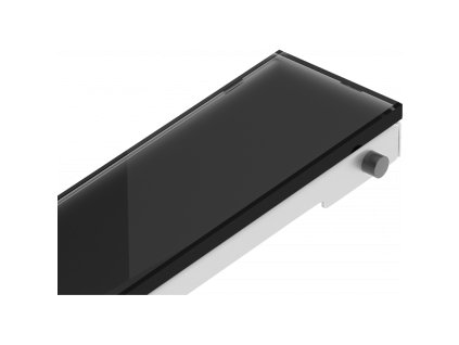 Mexen kryt na sprchový žľab, vzor MGB, 80 cm, čierne sklo - 1026080