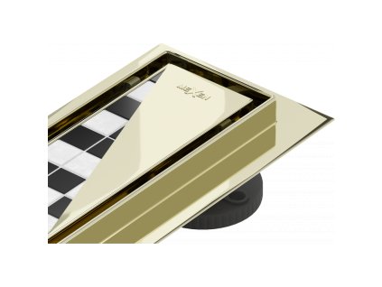 Mexen Flat sprchový žľab 2v1, vzor M13, 90 cm, zlatý - 1510090-15