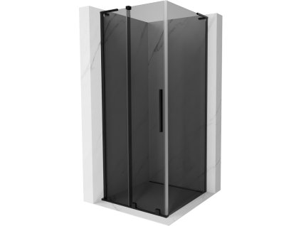 Posuvný sprchový kút Mexen Velar L 90 x 90 cm, grafit, čierny - 871-090-090-43-70