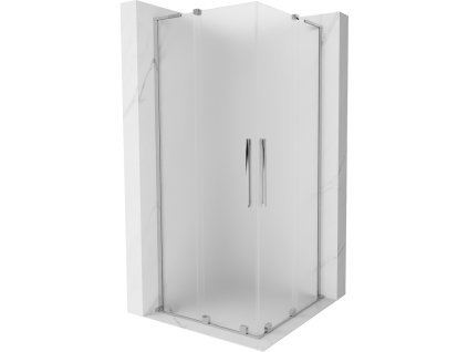Mexen Velar L Duo posuvný sprchový kút 90 x 90 cm, matný, chróm - 871-090-090-02-33-01