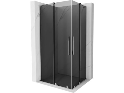 Mexen Velar L Duo posuvný sprchový kút 90 x 80 cm, grafit, chróm - 871-090-080-02-43-01