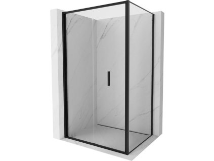 Skladací sprchový kút Mexen Exo 90 x 80 cm, priehľadný, čierny - 816-090-080-70-00
