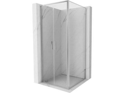 Mexen Exo výklopný sprchový kút 90 x 90 cm, priehľadný, chróm - 814-090-090-01-00