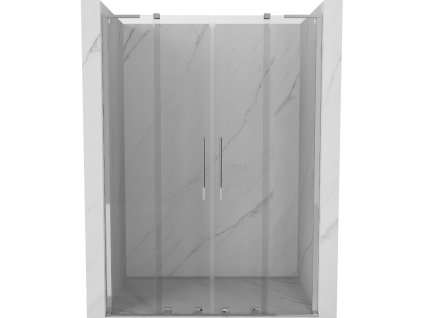 Posuvné sprchové dvere Mexen Velar L Duo 140 cm, transparentné, chróm - 871-140-003-02-01