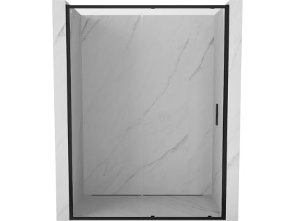 Posuvné sprchové dvere Mexen Exo 155 cm, transparentné, čierne - 8151-155-000-70-00