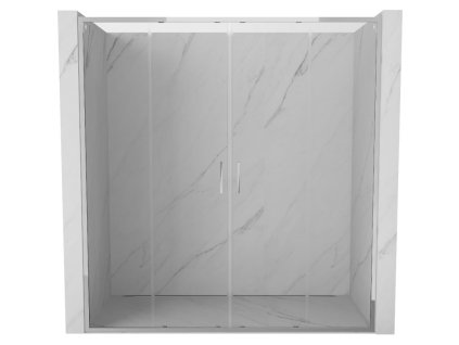 Posuvné dvojité sprchové dvere Mexen Exo 180 cm, transparentné, chróm - 8152-180-000-01-00